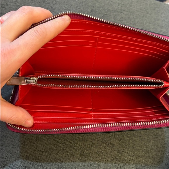 Christian Louboutin Panettone Burgundy Studded Zip Wallet - Picture 10 of 13